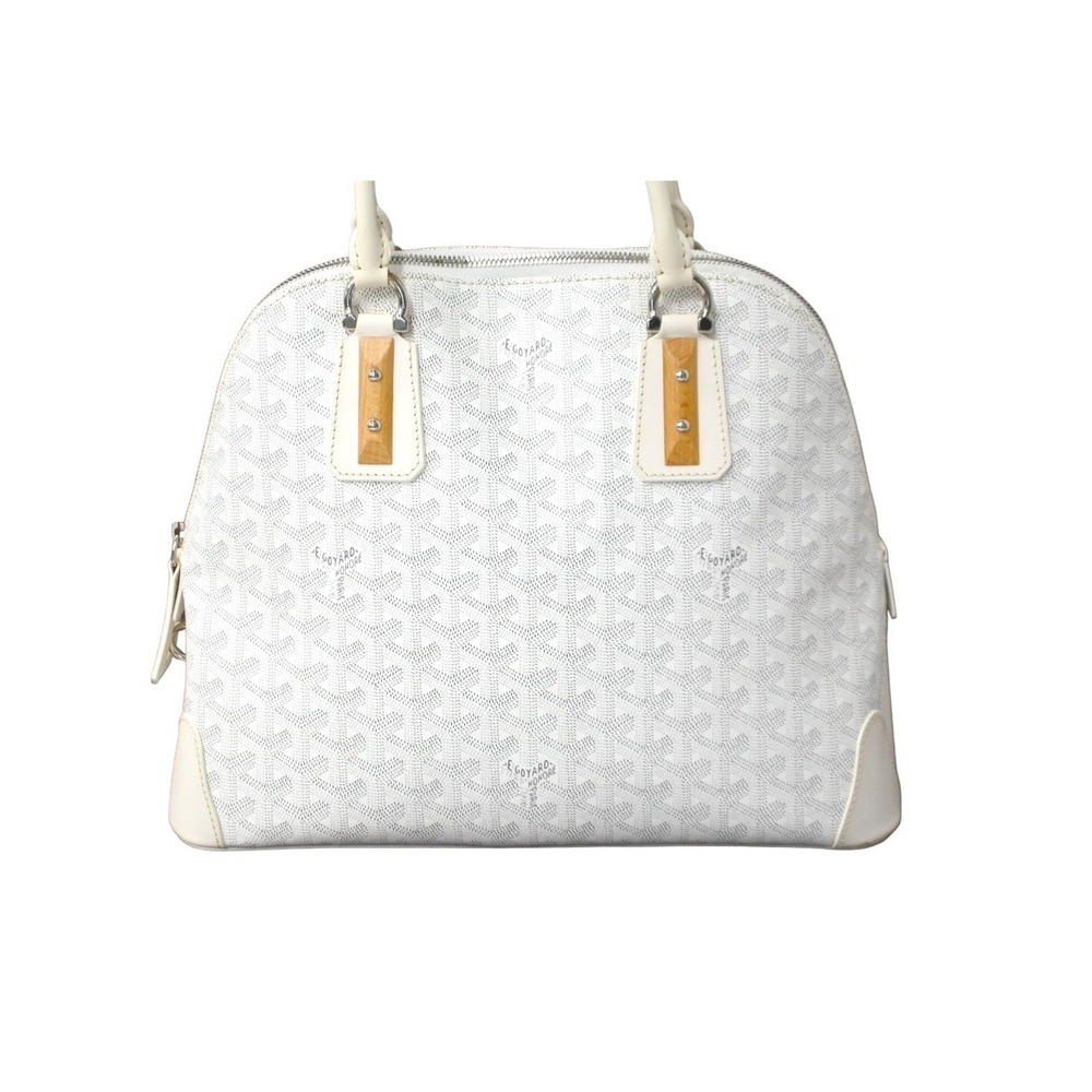 Goyard white herringbone Sac Vendme handbag